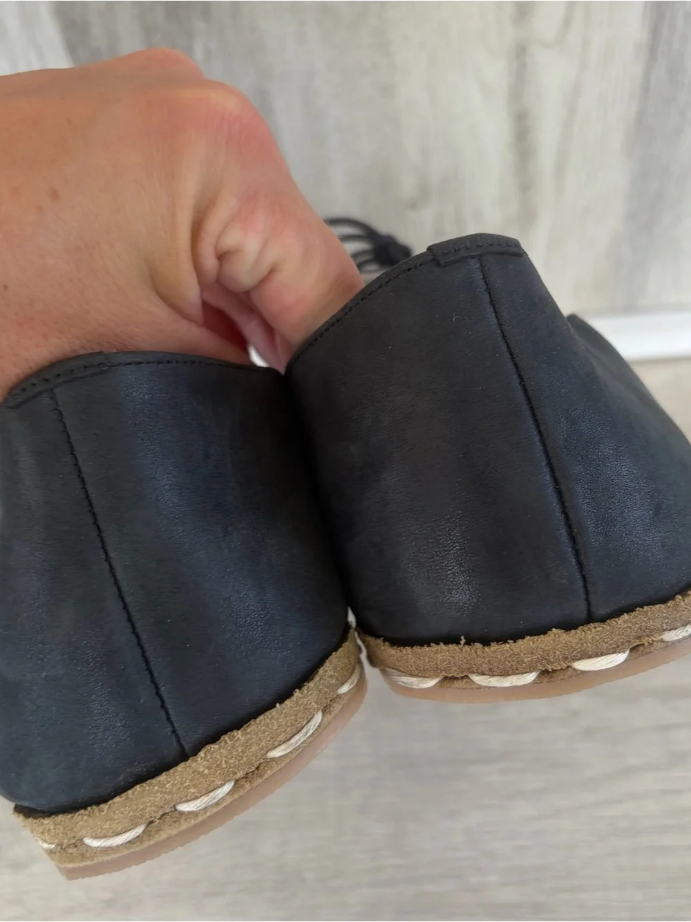 Atlantis Barefoot Oxfords Men SZ 10.5 Black Leather Handmade Shoes Minimalist